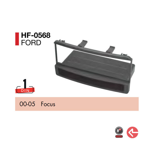 Imagen de Frente Para Auto Focus C/Portaobejtos - 1 Din - Hf-0568 - Hf Audio